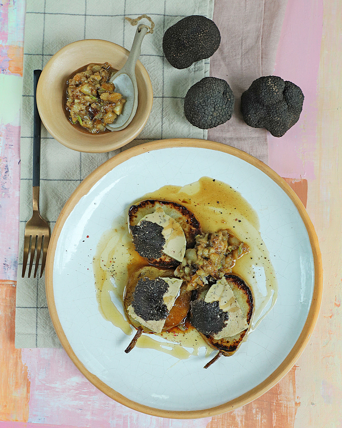 Foie Grass con pera y Trufa Negra